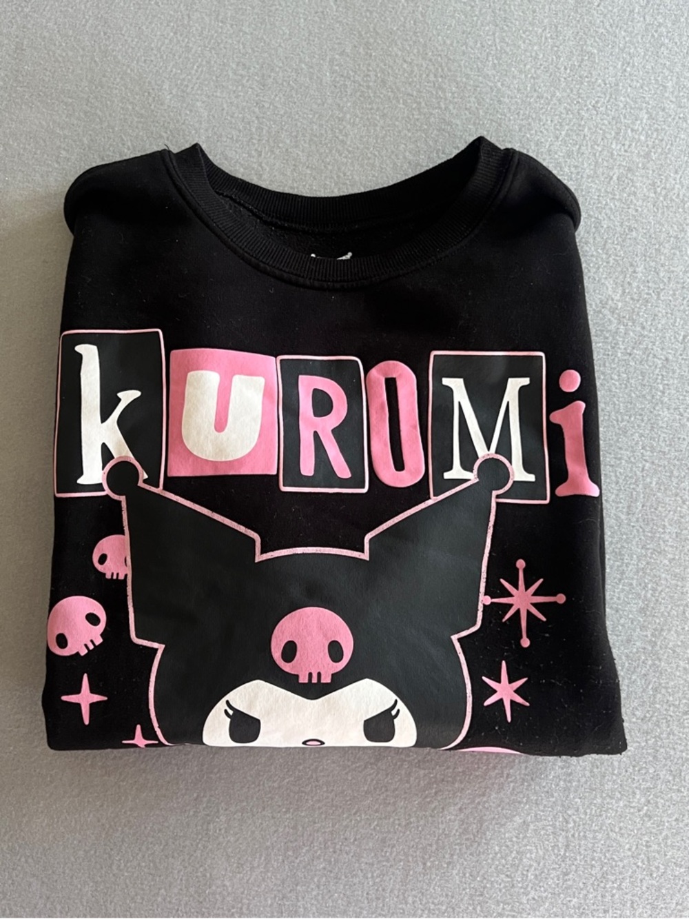 Sanrio Kuromi Crewneck Sweatshirt - Black & Pink